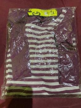 Product Review of JN- Chika Blouse Stripe Atasan  Panjang Wanita Knit Casual Baju Knitted Knitwear Crop Top Outer Cardigan Oversize kemeja  hadeed Motif Kardigan Garis Basic from d**a 0