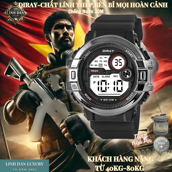 [DIRAY 24102] Đồng Hồ Nam Thủy Quân Lục Chiến | Điện Tử Thể Thao – Đèn LED – Chống Nước 30M | Mẫu Đồng Hồ Nam Đẹp | Cho Học Sinh & Sinh Viên