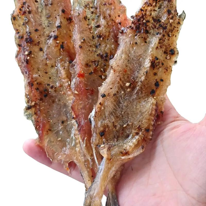 Khô Cá Mối ướp tiêu vị mặn ngọt vừa ăn 1kg chiên hoặc nướng tùy sở thích gia vị gồm đường muối bột ngọt màu dầu điều HSD 12 tháng