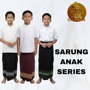 Sarung Tenun Anak Kresna Murah Berkualitas Motif Barcode Kemasan Plastik
