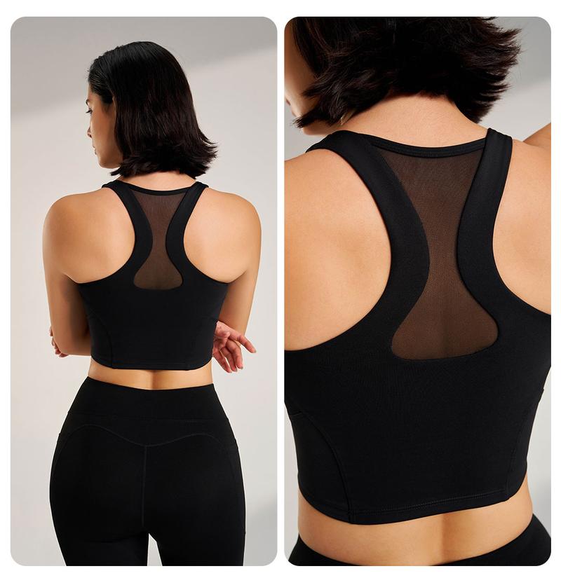 Product Introduction of Women's Yoga Sports Underwear Fitness Outerwear Running Bra Comfortable Tank Top Without Steel Ring 21