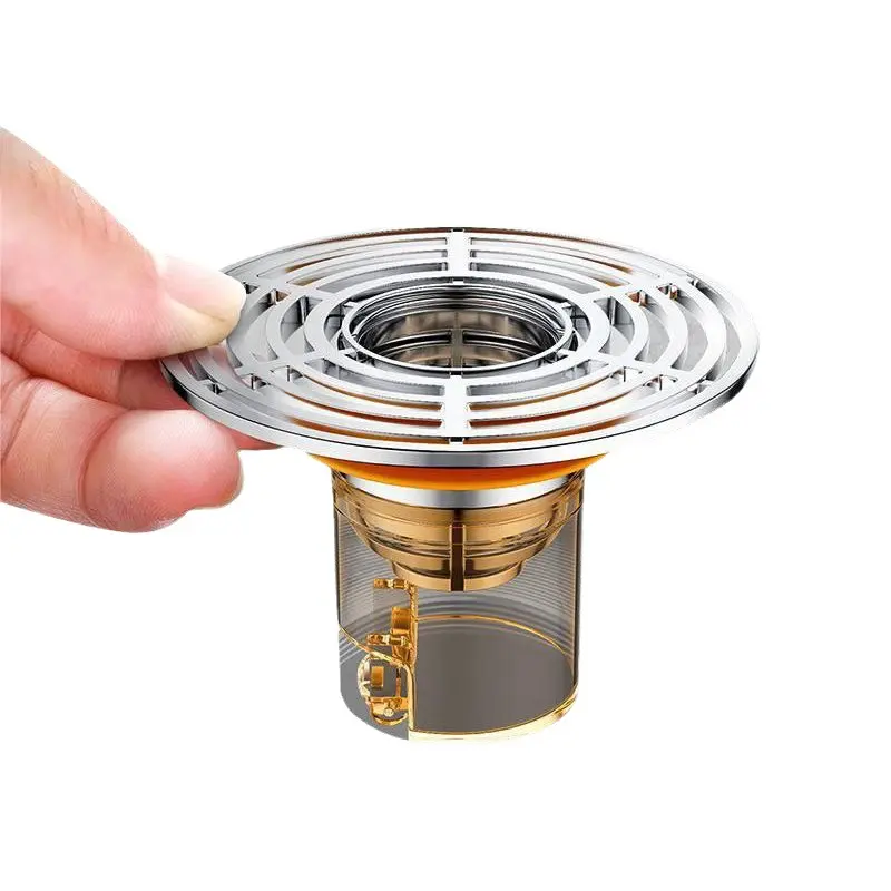 Lõi Thoát Nước Sàn Tự Đóng Chống Mùi Và Côn Trùng, Từ Tính, Đường Kính Lõi 33-45mm, Thích Hợp Cho Vòi Hoa Sen, Có Bộ Lọc Tóc, Chống Mùi, Chống Rò Rỉ Nước