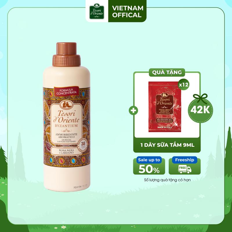 [TẶNG 12 GÓI SỮA TẮM TESORI 9ML] Nước xả vải Tesori d’Oriente 760ml hương nước hoa nhập khẩu Ý làm mềm quần áo lưu hương đến 8h