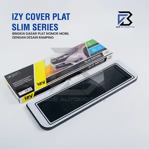 IZY Cover Dudukan Tempat Frame Breket Bingkai Rumah Tatakan Plat Nomor Mobil Model Slim Series dengan Akrilik