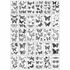 Grosir Termurah Tato Aesthetic Lucu - Tatto Temporer kupu kupu Tato butterfly temporary Stiker Tato Halal Dewasa KODE FDI