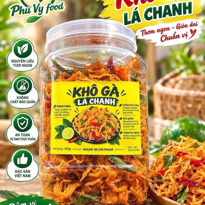 500g khô gà lá chanh loại 1