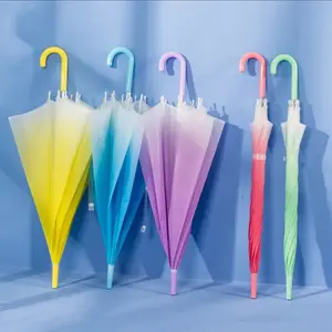 Payung Transparan Doft Aesthetic Model Gagang J / Payung Lipat Anti Air Payung Transparan