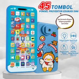 Keajaiban Pembelajaran Dini: Proyektor Pembelajaran Dini Indonesia 45-Kunci Perpustakaan Konten Besar Musik Dinamis Lagu Pengantar Tidur Cerita Dapat Diisi Ulang dengan Daya Baterai Tahan Lama Favorit Bayi Usia 1-6 Tahun