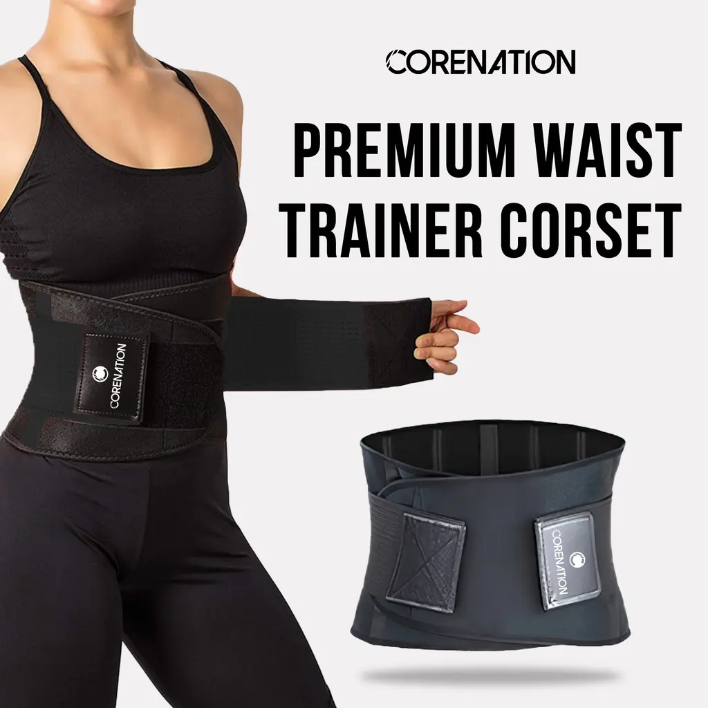 CoreNation Premium Waist Trainer Corset | Slim Waist Trimmer | Sweat belt