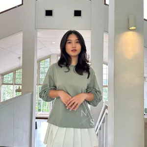 Kaos Blouse atasan wanita lengan balon terbaru katun combed 24s