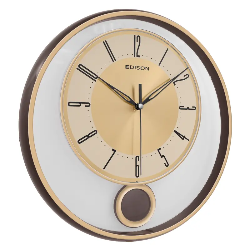 Jam Dinding Edison Sweep ES 343 AL66 Bandul Diameter 330mm 33cm 2