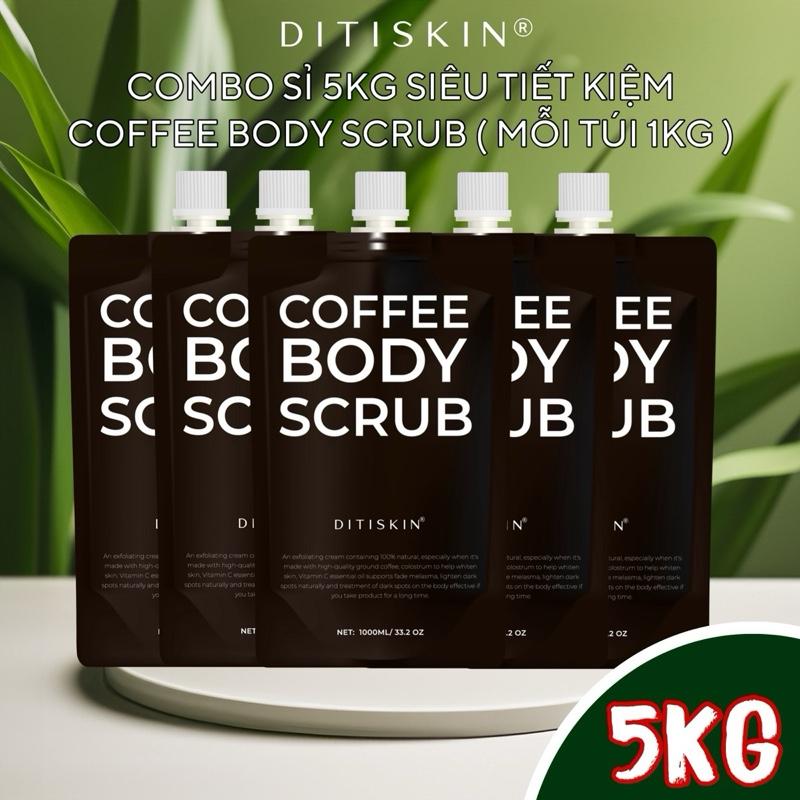    5 TÚI 1KG   SỈ 5KG TẨY TẾ BÀO CHẾT CAFE COLLAGEN DÀNH CHO BODY & FACE tay da chet tayte baochet caphe Women Nữ 
