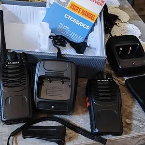 Walkie Talkie HD BF-888S Jarak Jauh 5-10km(Max) HT Wlan UHF 2 Units Handy Talky Waterproof Portable With Charger Antena Led handy talky