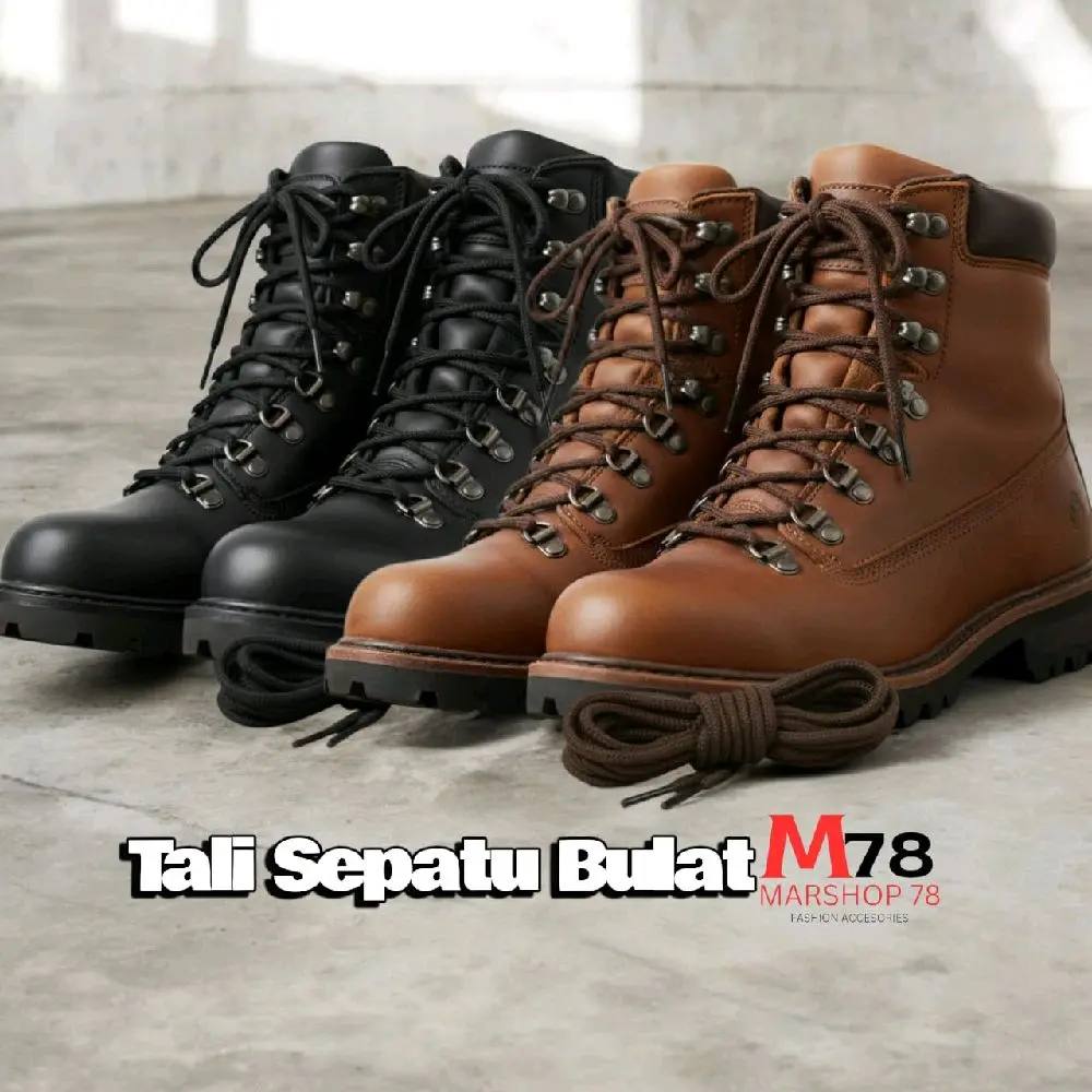 Tali Sepatu Bulat Original Shoe Laces PDL PDH Pantofel Outdoor 120 cm Sepasang