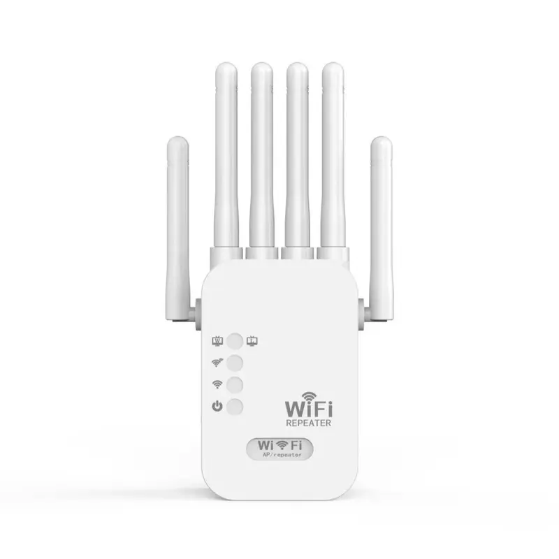 Bộ khuếch đại tín hiệu WiFi không dây, Bộ lặp được cải thiện băng tần kép 1200M, Bộ định tuyến AP công suất cao 2.4 & 5.8G, Thích hợp cho tín hiệu WiFi, 2