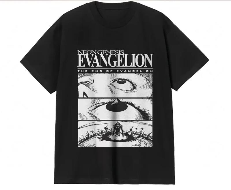 Áo thun Unisex Neon Genesis Evangelion Cotton 100% ngắn tay