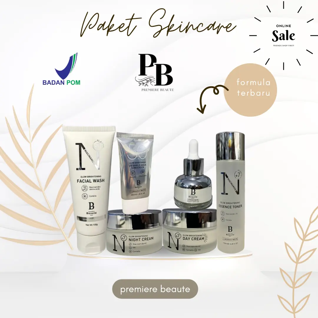 [PAKET WHITENING] Set Skincare Luminous White Glowing 5pcs Premiere Beaute dengan Wajah Glowing dan Kulit Bersih - Essence