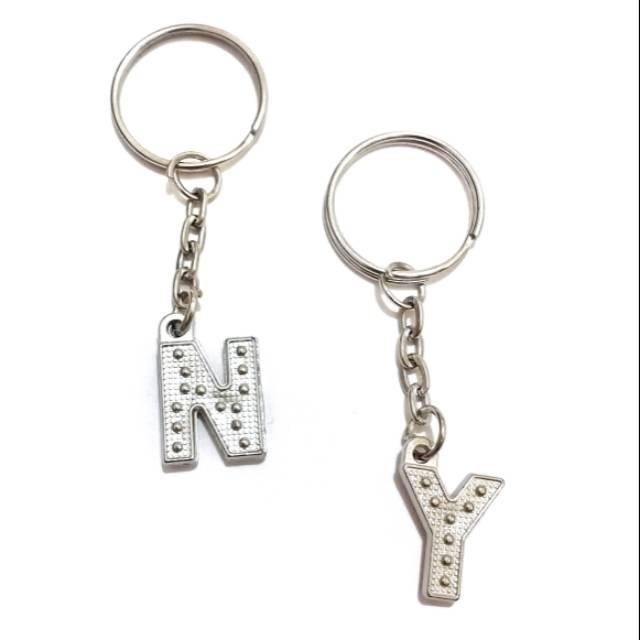 Gantungan Kunci S Inisial Custom Initial Key Chain Huruf Alphabet ...