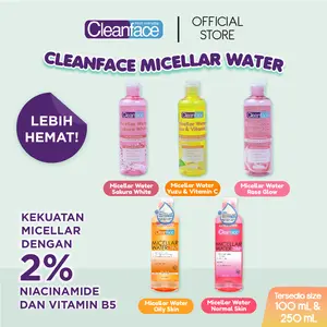 Purbasari Cleanface Micellar Water 250ml - Makeup Remover Cleanser Cleansing