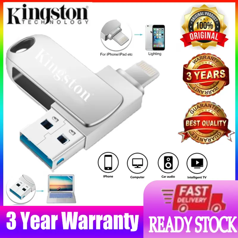 Kingston OTG Flashdisk 512GB/1TB/2TB iOS, iPad, PC, USB 3.0, 3 IN 1, Venda Quente, Prata OTG Pen Drive FOR IPHONE Komputer Storage Penyimpanan 0