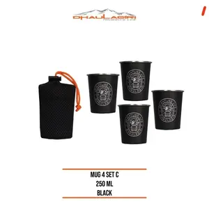 Dhaulagiri Gelas Mug 4 Set Color 250 ml isi 4 Stainless Steel Outdoor Camping