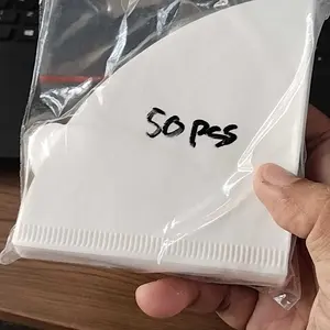 One Two Cups Filter Kertas Saringan Kopi Paper 01 V60 1-2 Cups 100 PCS Putih