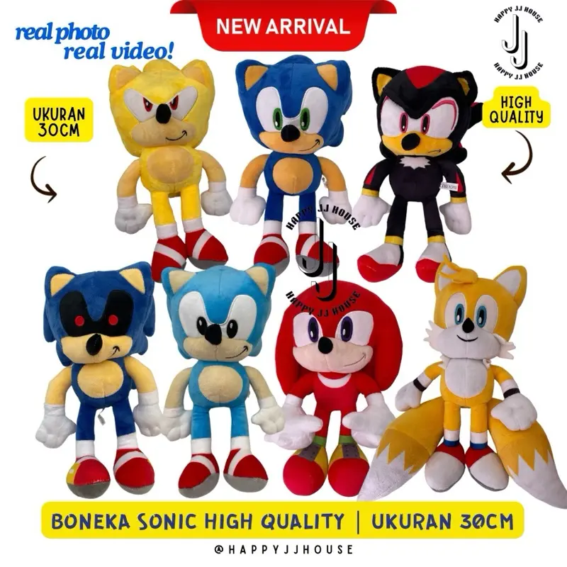 [HAPPYJJ]BONEKA SONIC THE HEDGEHODGE HIGH QUALITY 30CM