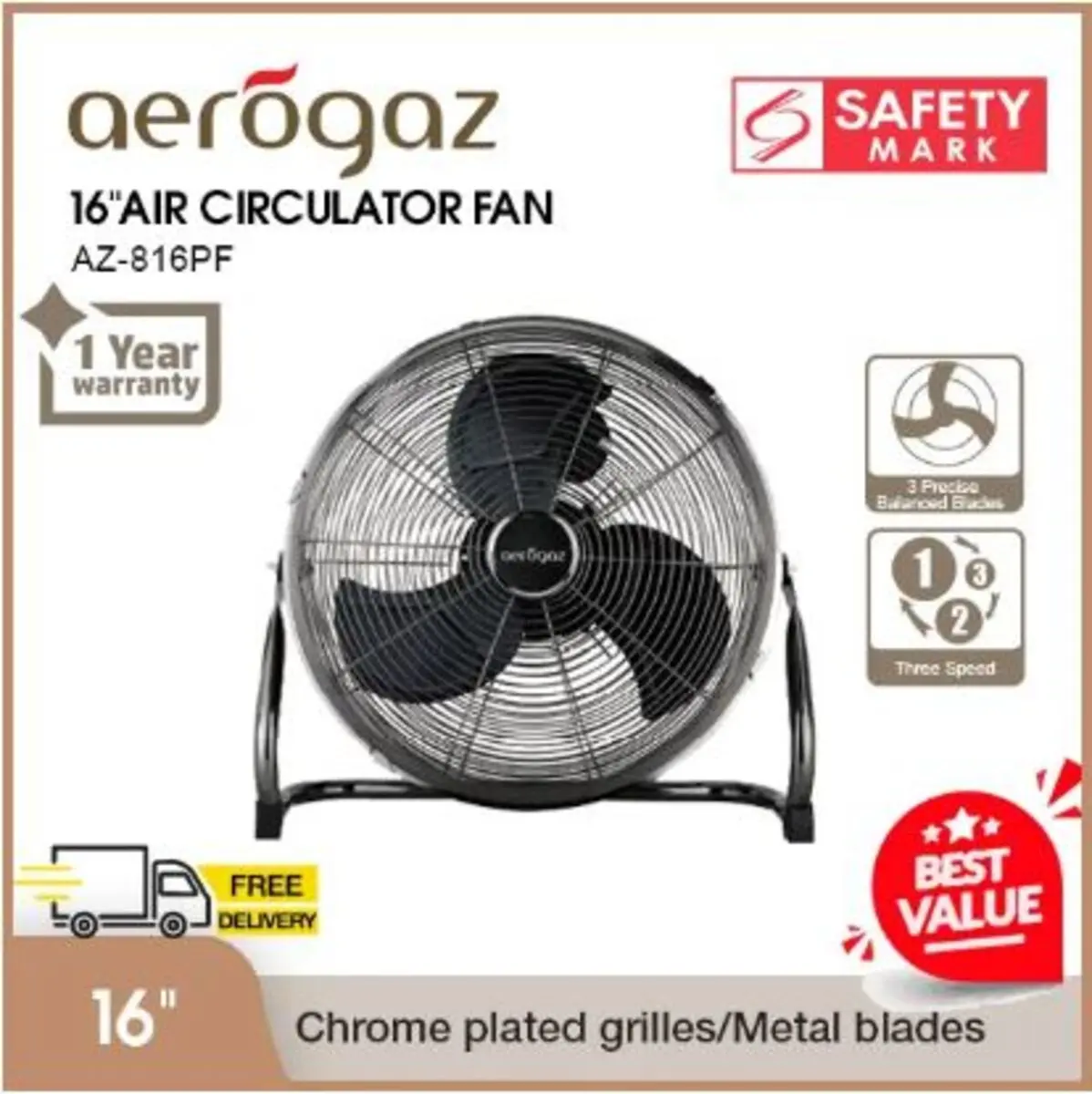 Aerogaz 16 Inch Power Fan AZ-816PF