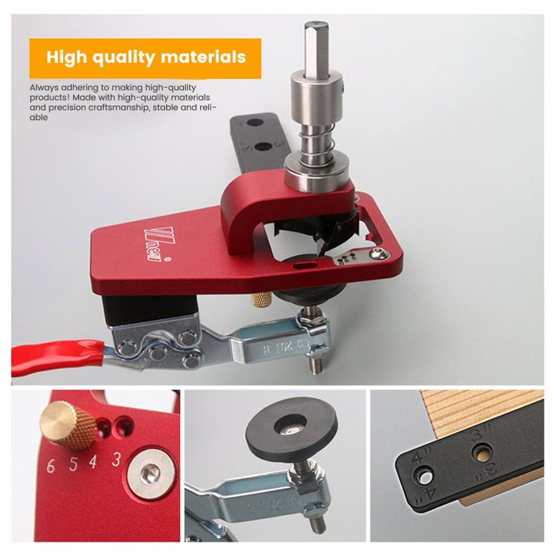 Product Introduction of 35mm Hinge Boring Jig Woodworking Hole Drilling Guide Locator with Fixture Aluminum Alloy Hole Opener Template Tools 29