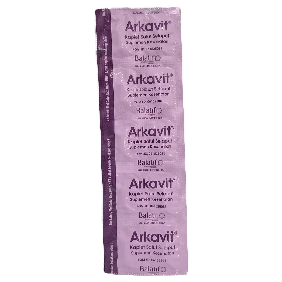 ARKAVIT STRIP ISI 10 KAPLET - Suplemen Kesehatan untuk Membantu Memenuhi Kebutuhan Vitamin B Kompleks