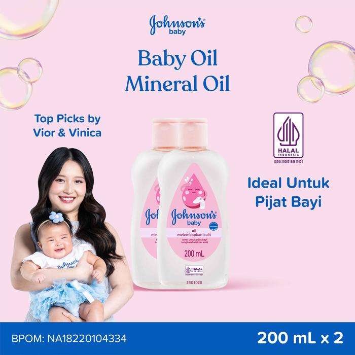 Gambar JOHNSON'S BABY Oil 200ml ISI 2 / Twinpack - Oil bayi, ideal untuk pijat bayi, multifungsi, melembapkan, lembut dari Johnson's Baby ID Kota Administrasi Jakarta Timur Tokopedia