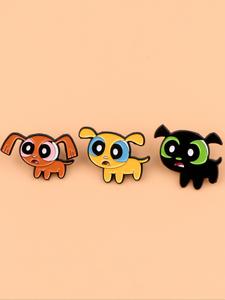Set de 3 piezas de Broches de esmalte de Películas Clásicas de Dibujos Animados, Broche de Diseño de Policía Femenina Valiente de Aleación de Zinc, Perfecto para Mochilas, Sombreros y Suéteres