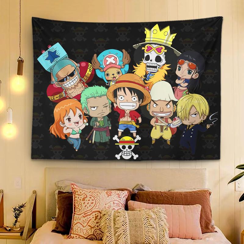 Pirate King Lufei Background Hanging Cloth Cartoon Anime Surrounding Dormitory Decoration Layout Background Cloth Wall Cloth Bedhead 0