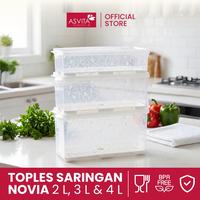Gambar ASVITA Toples Dan Saringan Novia 2L, 3L, 4L Plastik Sealware Penyimpanan Makanan Food Grade NSS - 2 Liter, Bubble Wrap dari ASVITA Plastic Indonesia Kota Tangerang 1 Tokopedia