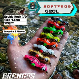 Geol Soft Frog Lure Umpan Pancing Gabus Toman Casting Anti Nyangkut
