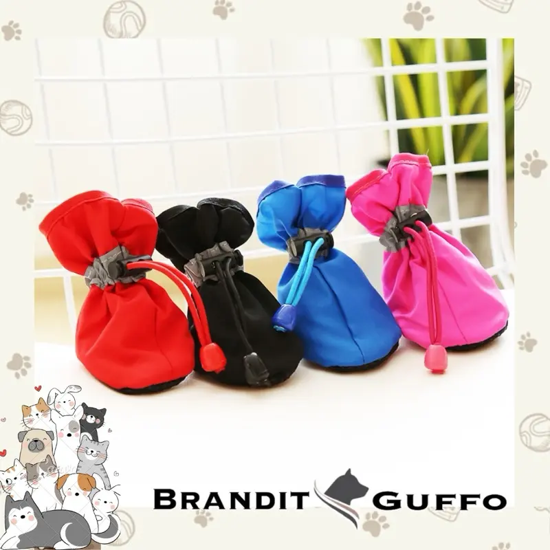 Sepatu boots anjing kucing cat dog tebal anti slip musim dingin shoes 0