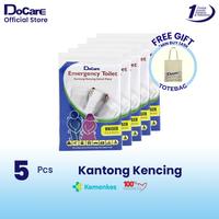 Gambar [Promo Bundling 5 Pack] - DoCare Kantong Kencing Sekali Pakai - Kemasan 1 Pcs x 5 / Emergency Toilet Traveling Kebelet Umrah & Haji dari Docare Laras Indonesia Kab. Bekasi 1 Tokopedia