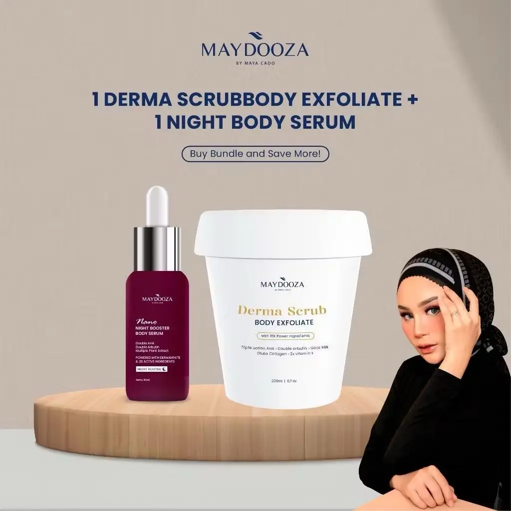 Maydooza - (ISI 2) Maydooza Derma Scrub Exfoliate + Serum Merah
