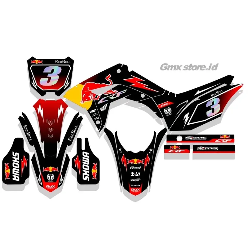 Decal Custome Crf 150l Red bull klx dtx bf klx 230 gordon dll 3