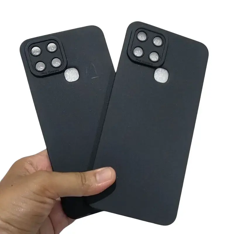 Softcase For IN*INIX SMART 6 Case Casing Silikon Cover Handphone Full Black Bahan Lentur Hitam Protection