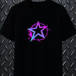 Kaos BINTANG UNGU / Kaos distro cowok / kaos cowok / baju distro cowok / kaos cowok distro / kaos pria / kaos cowok starboy / aerostreet / kaos distro / rowndivision / kaos rowndvsn / breakside Digital Katun Lembut Nyaman Tshirt Atasan Dewasa Keren Motif