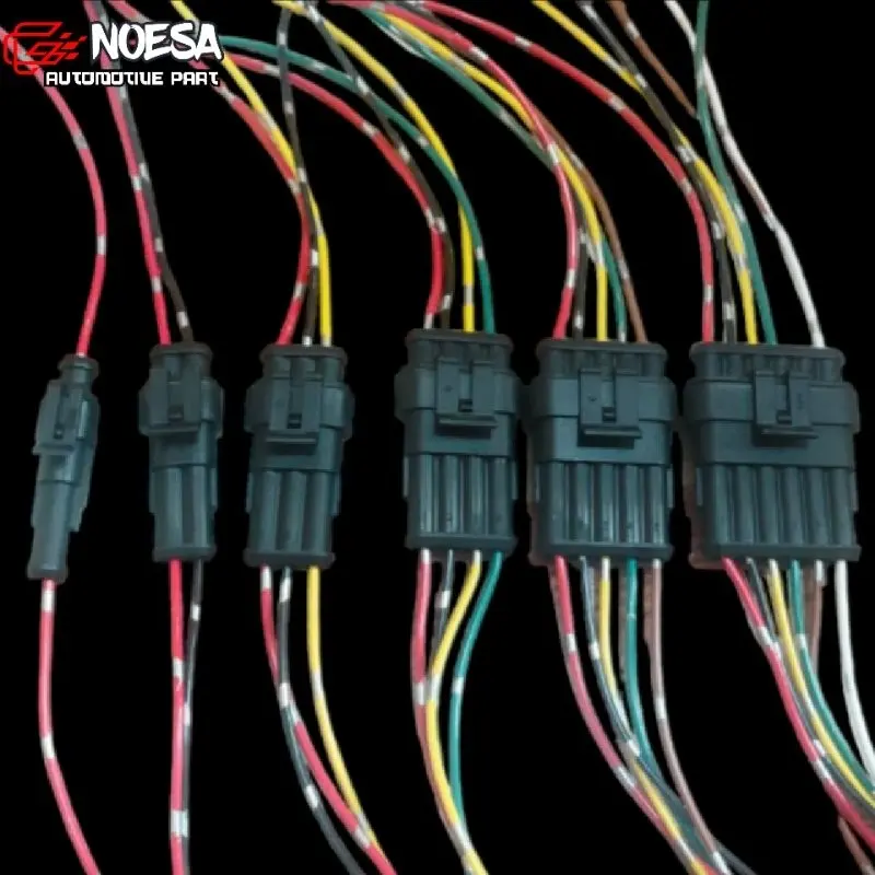 soket waterproof socket kabel male / female 1pin / 2pin / 3pin / 4pin / 5pin / 6pin motor mobil set kabel bintik