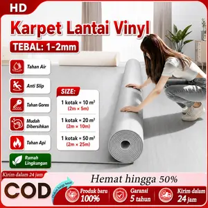 【Pengiriman Hari Ini】Karpet Lantai Vinyl Roll Gulungan Motif Kayu Aesthetic Tebal 1-2mm Ukuran 2x5m 2x10m 2x25m 10m² 20m² 50m² Tahan Air Tahan Lembab Anti Slip Mudah Bersih Bertekstur Emboss Dekorasi Lantai Rumah Kamar Ruang Tamu
