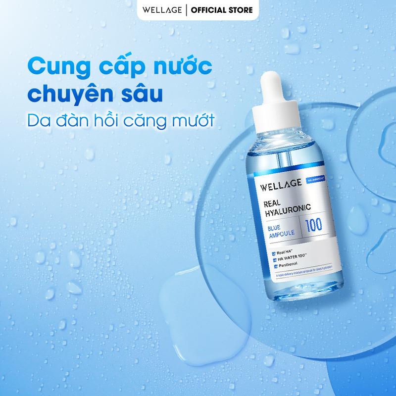 Tinh chất cấp ẩm sâu, phục hồi da, căng bóng mịn màng Wellage Real Hyaluronic…