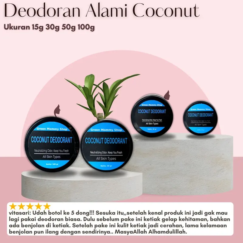 Deodoran Alami - Coconut Deodorant - Deo Natural - Membantu Mengurangi Bau Badan 5