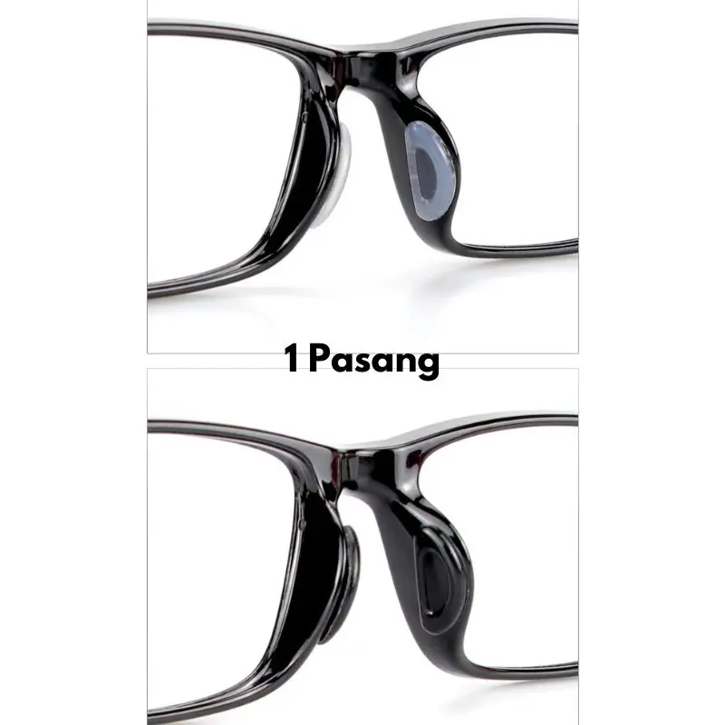 Bantalan Hidung Kacamata Anti Melorot Anti Jatuh Model Stiker Tempel Bahan Silicone Gel Empuk 1 Pasang - Glasses 3