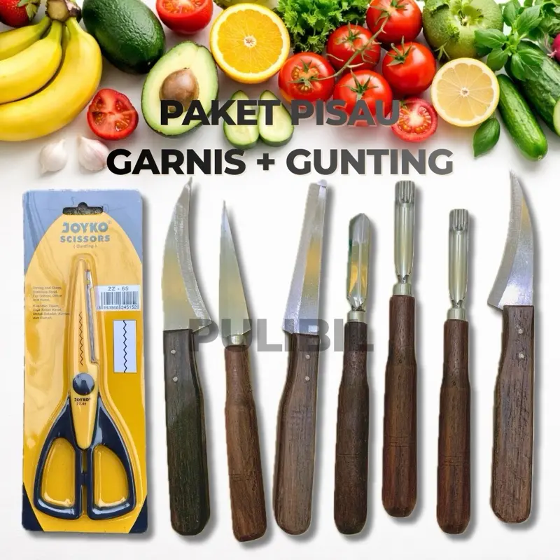 PAKET PISAU GARNIS GUNTING ZIGZAG ISI 7 HIAS TUMPENG BUAH SAYUR Bahan Kuat Tajam Spesial untuk Dapur