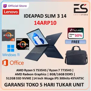 LENOVO IDEAPAD SLIM 3 14 RYZEN 7 7735HS - RYZEN 5 7535HS 16GB 512GB W11+OHS+M365B 14" WUXGA IPS