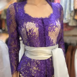 Kebaya Semi Prancis Dark Purple Series