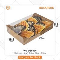 Gambar Box Donat isi 6 Dus Donat Laminasi Kotak Mika | WB DONAT6 - Brown dari Box Are Us Kota Bandung 4 Tokopedia